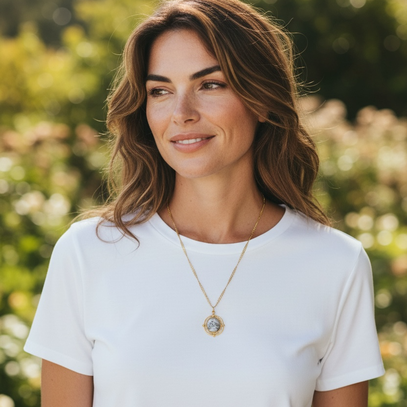 Golden Heirloom - 18K Gold PVD Pendant Necklace