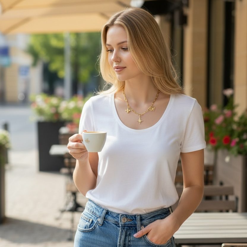 The Honeylight Necklace - 18K Gold Charm Necklace